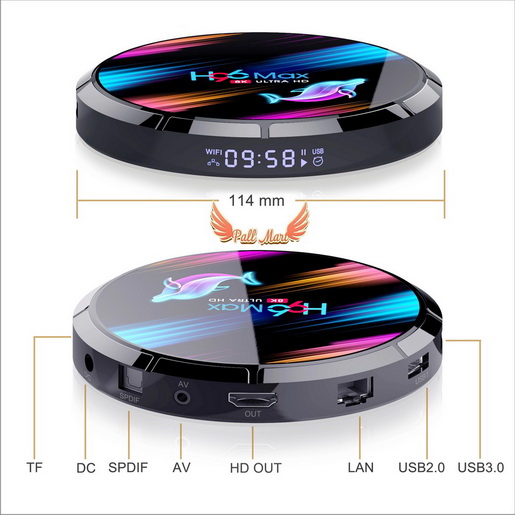 2020 Latest Android 9.0 H96 MAX X3 Amlogic S905X3 chipset 8K Dual Band Wifi Smart Android Tv Box 4GB+64 GB. 