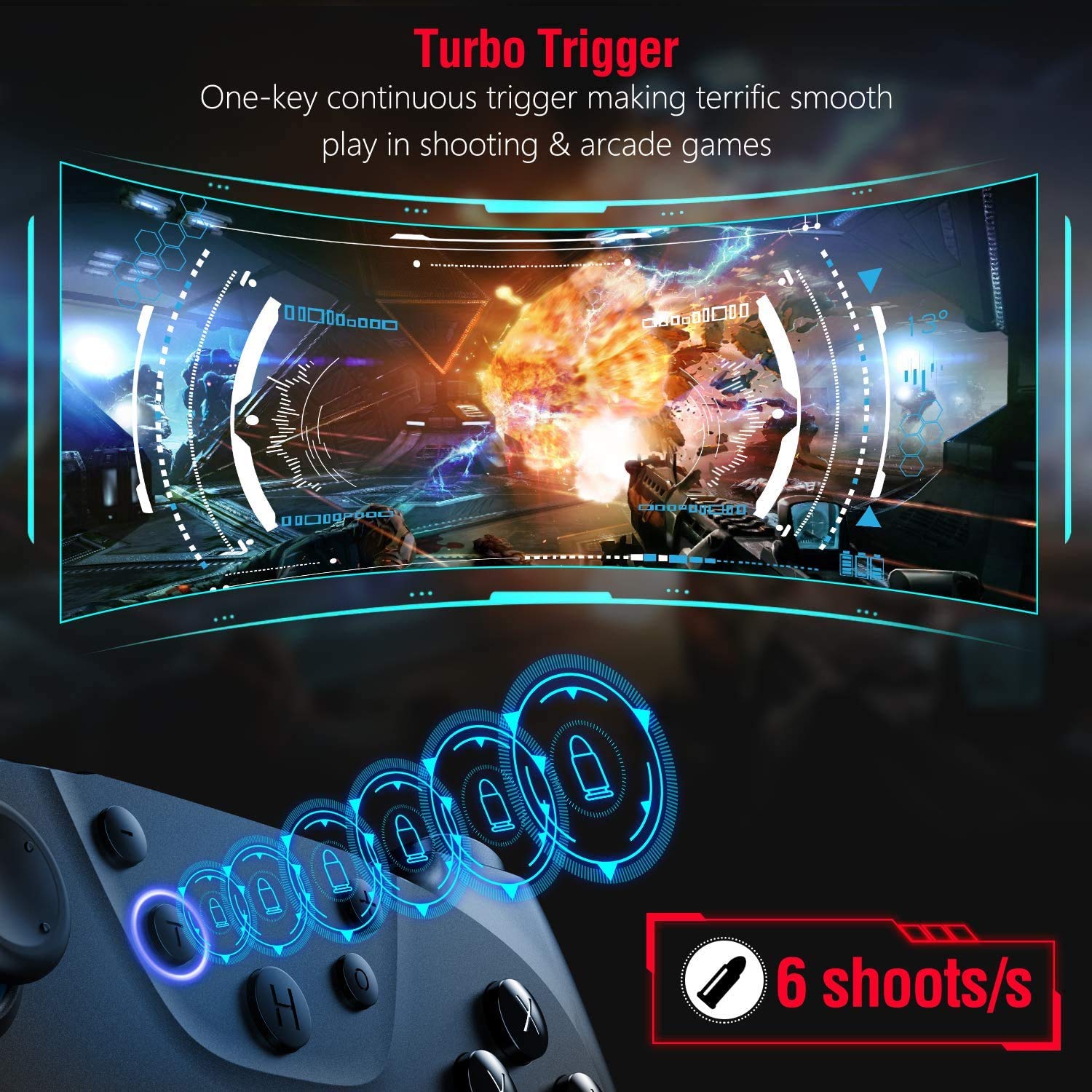 BROODIO Compatible Nintendo Switch Controller Wireless Bluetooth Gamepads For Nintendo Switch Pro OLED Console Control Joystick. 