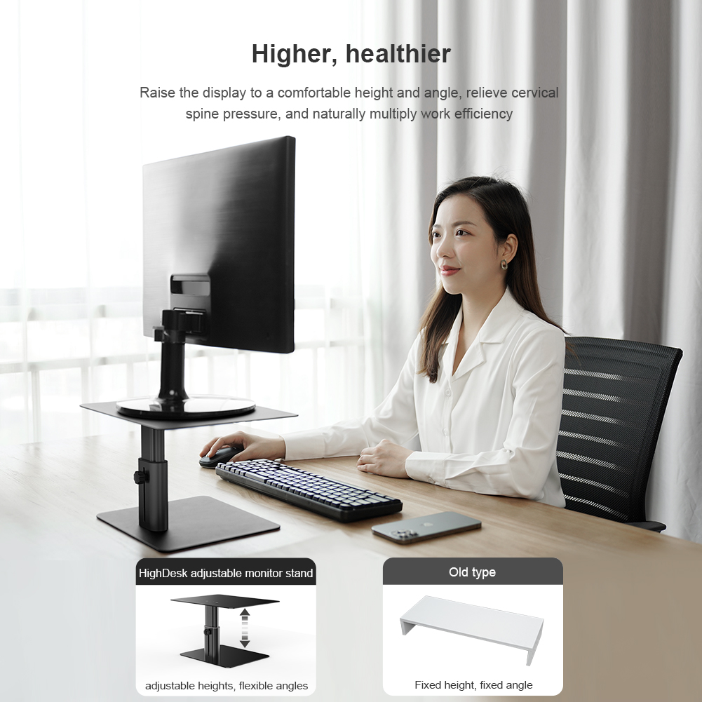 Nillkin Adjustable Monitor Stand , Adjustable Height Of 11-18cm , Is Suitable For Different Height Of All Computer Desktop. 