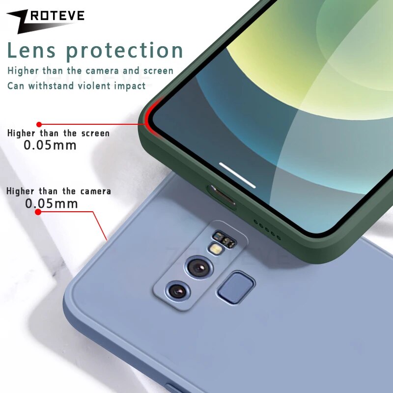 Note9 Case ZROTEVE Original Soft TPU Liquid Silicone Cover For Samsung Galaxy Note 9 10 20 Note10 Plus Note20 Ultra Phone Cases. 