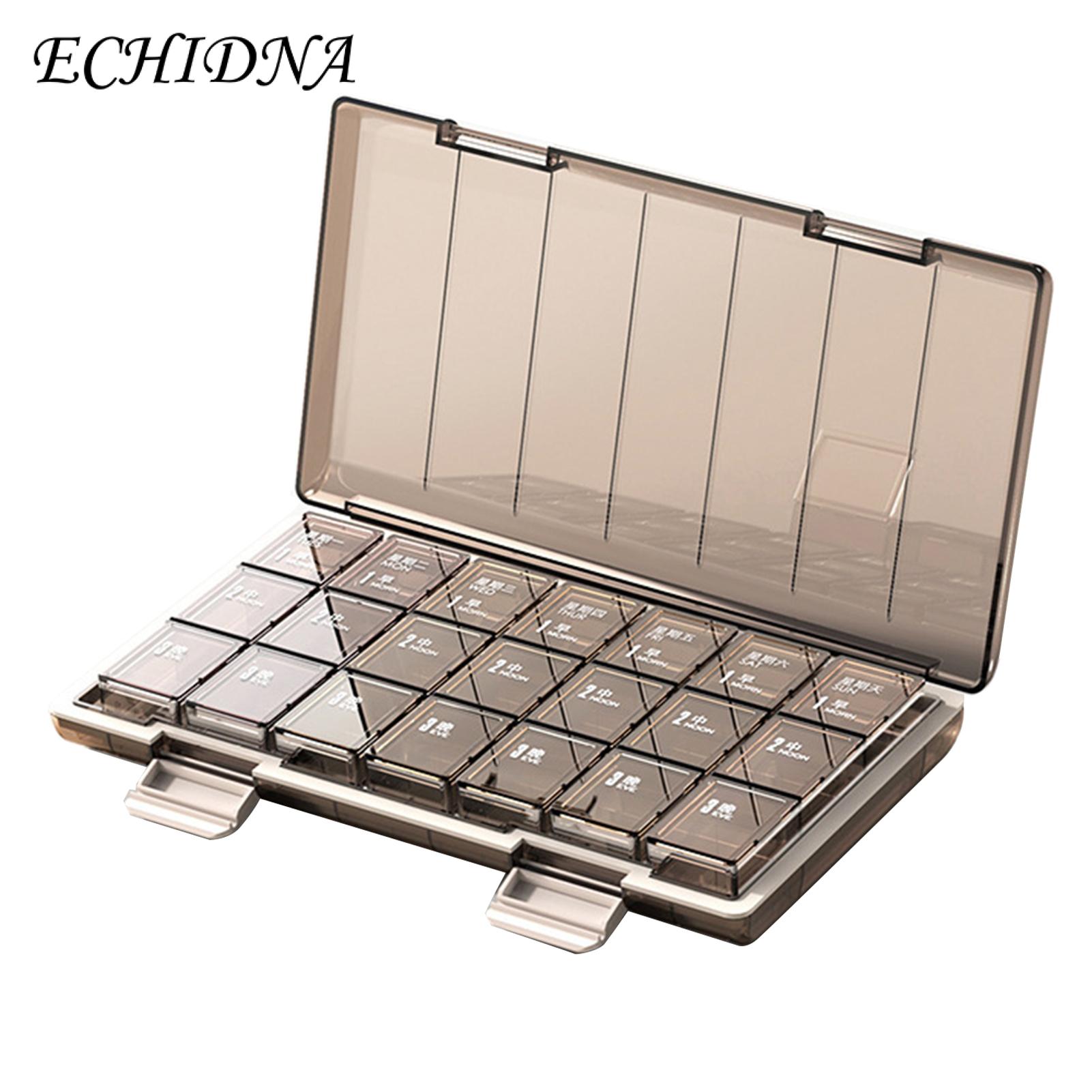 rle Medicine Box Large-capity Daily l Box for Morning Noon Evening rle Easy to Open 12 Capsules or 25 s Per Compartment Tl-friendly Medicine Organizer l Storage Box