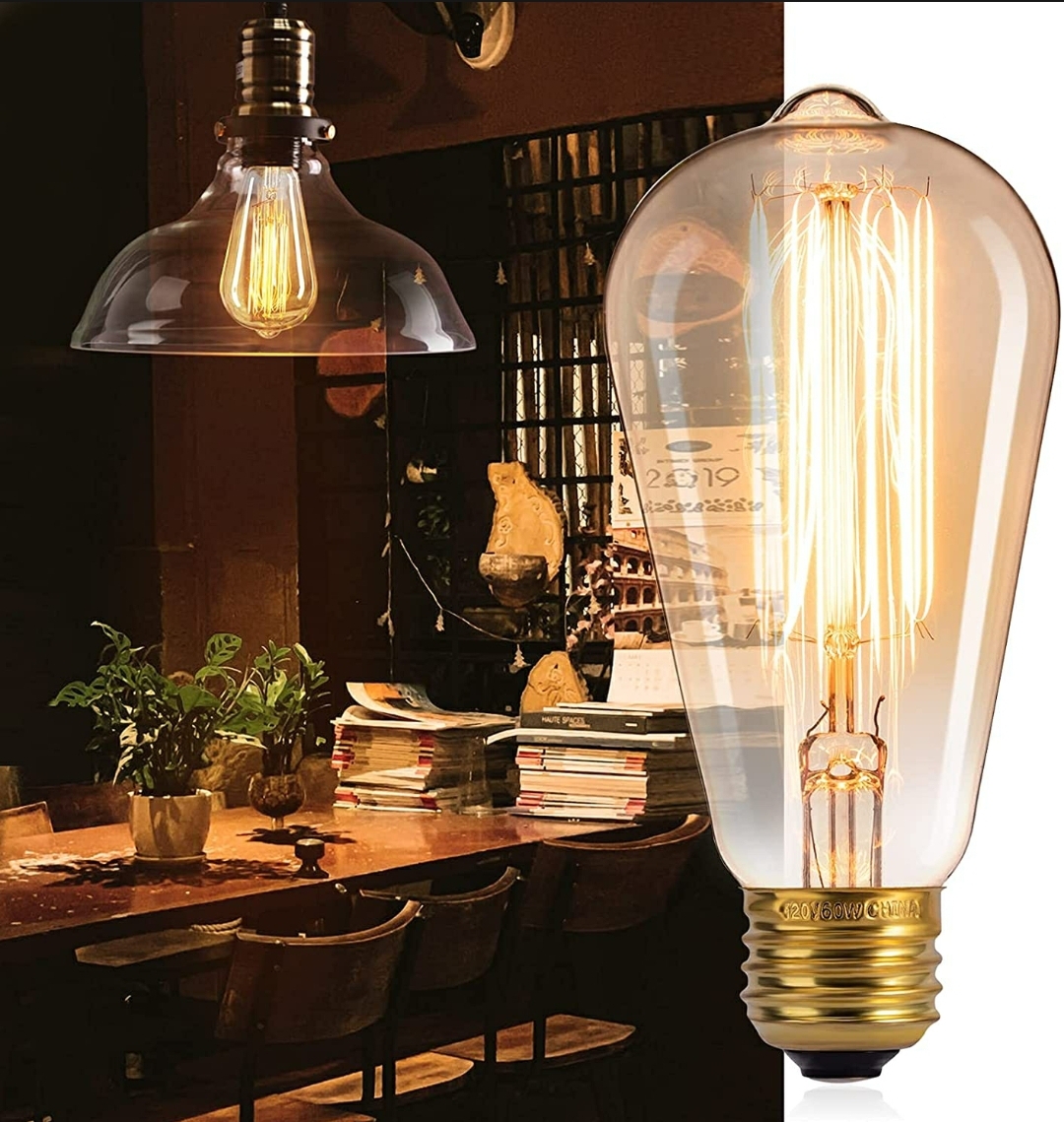 Dimmable LED Edison Bulbs - 2700K with box - Table Lamp. 
