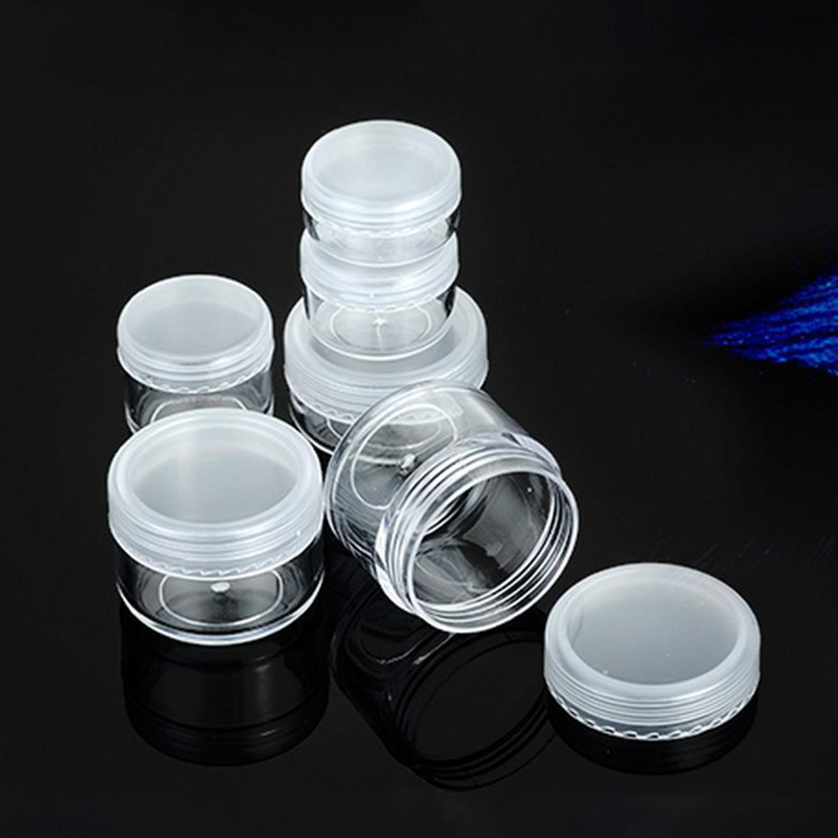 3g/5g/8g/10g/15g/20g Frosted Cap Face Cream Jar Small Jar Empty Cosmetic Bottles Refillable Bottles Plastic Eyeshadow Makeup Face Cream Jar Pot Container. 