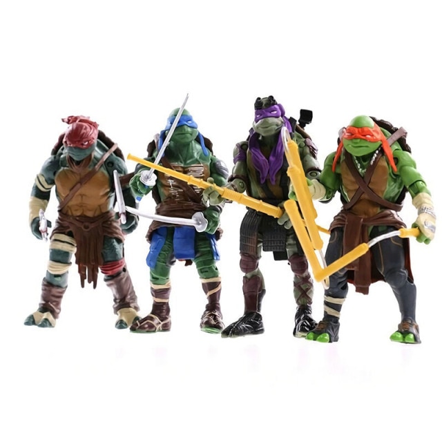(New)Neca Claic Movie Teenage Mutant Ninja Turtle Raphael Donatello 15cm Bagging Movable Garage Kit