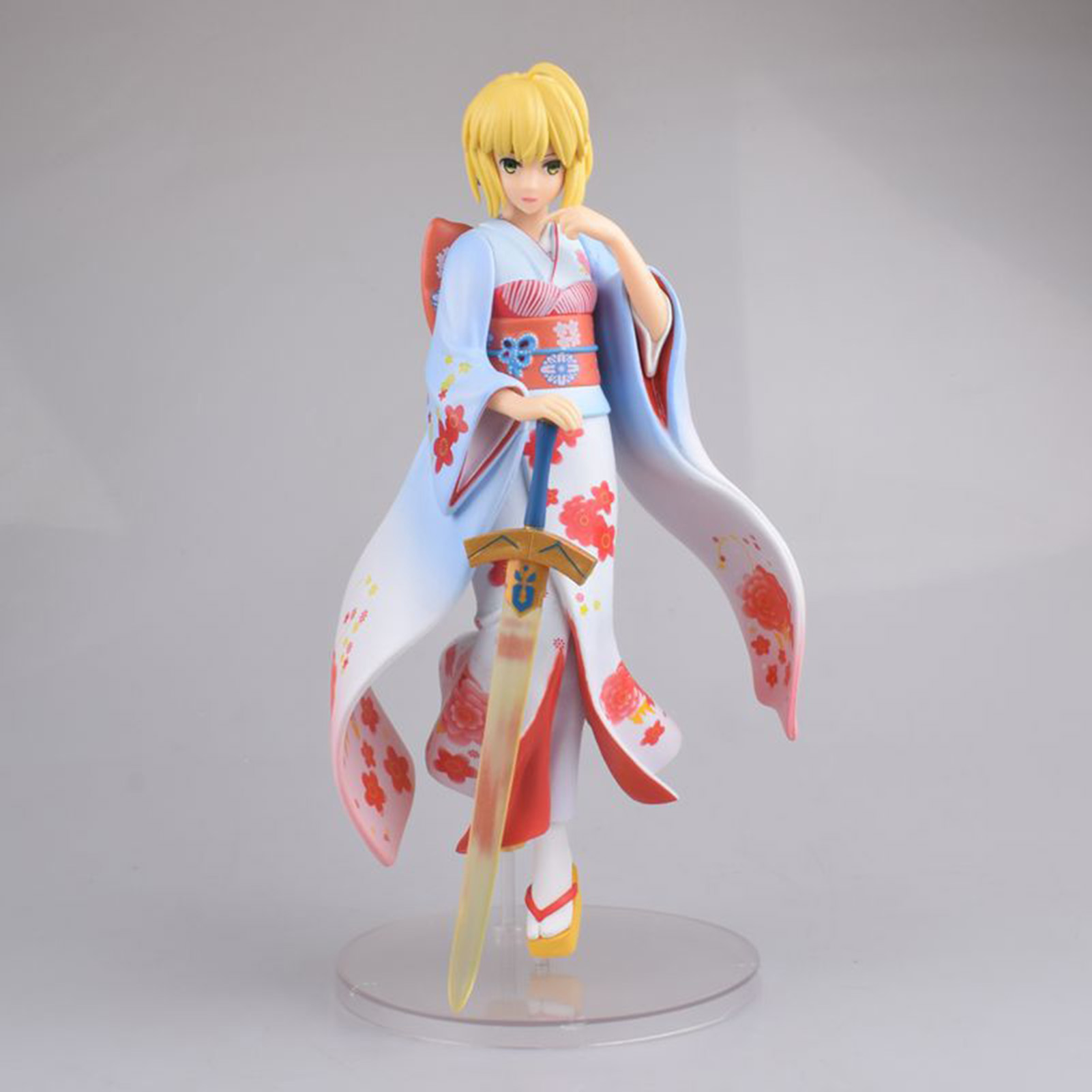 Fate/Stay Night Figure Sakura Kimono Saber-Altria Statue Model Action Figure. 