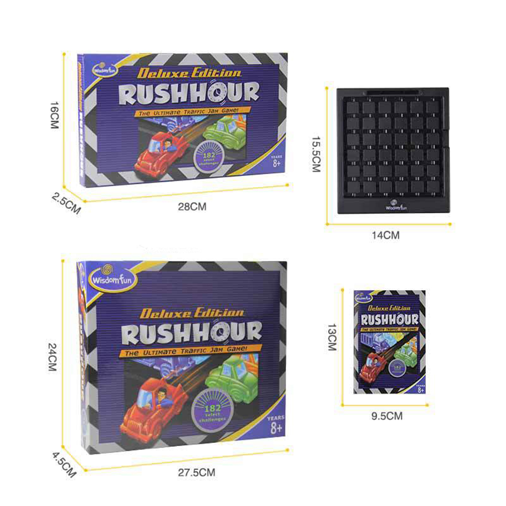 Rush Hour Traffic Jam Logic Game Children Car Set Logical Thinking Reasoning Board Game. 