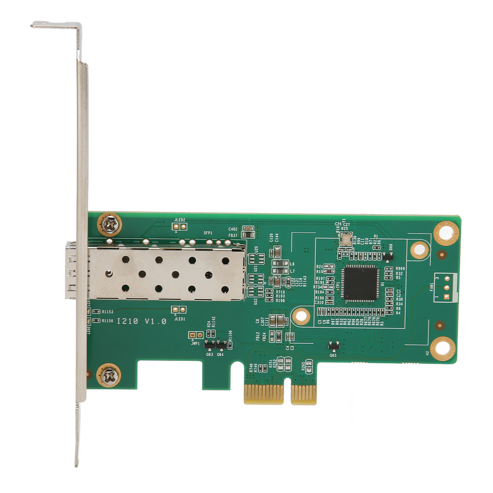 Server Network Adapter Full Half Duplex SFP Network Card PXE Diskless 10/100/1000Mbps I210 Chipset PCI Express 2.1 for Chassis. 