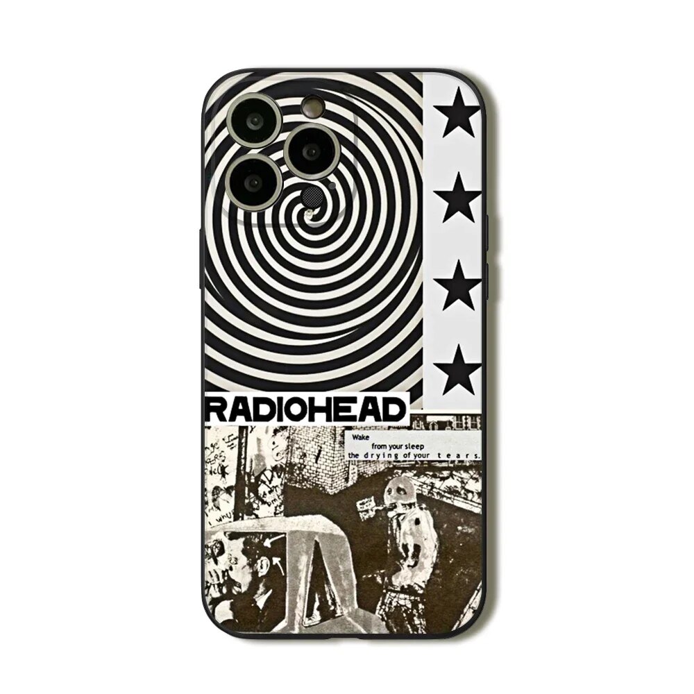 Vintage Radiohead Phone Case for iPhone 15 14 13 12 11 Pro Max 8 7 Plus  Mini X XR XS SE Black Mobile Case | Daraz.com.bd