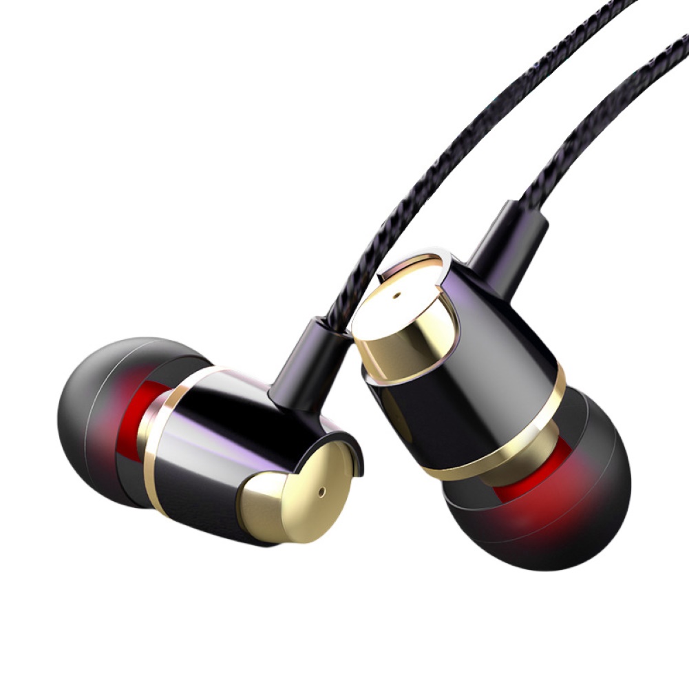 Dual Moving Coil 4-core In-Ear HiFi Bass Wired Earphone Music Sports Headset