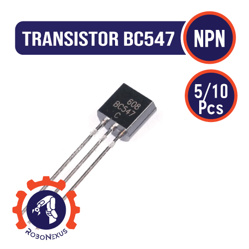 5Pcs / 10Pcs BC547 NPN General Purpose Transistor 3 Pin Leads TO-92 Package Bipolar Low Power Transistor