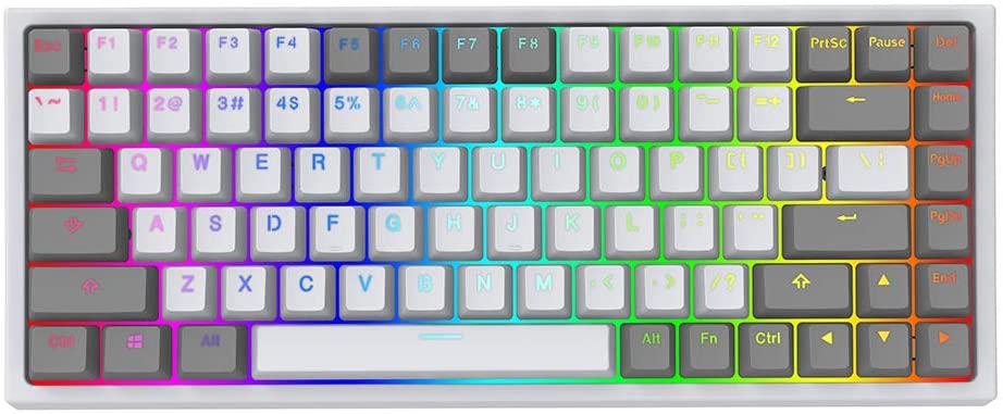 Keycool KC84 Wired 84-key layout Gateron switches Full RGB Hot-swappable switches Doubleshot PBT keycaps Type-C USB port Full anti-ghosting MECHANICAL KEYBOARD Xbox/Computer all gaming. 