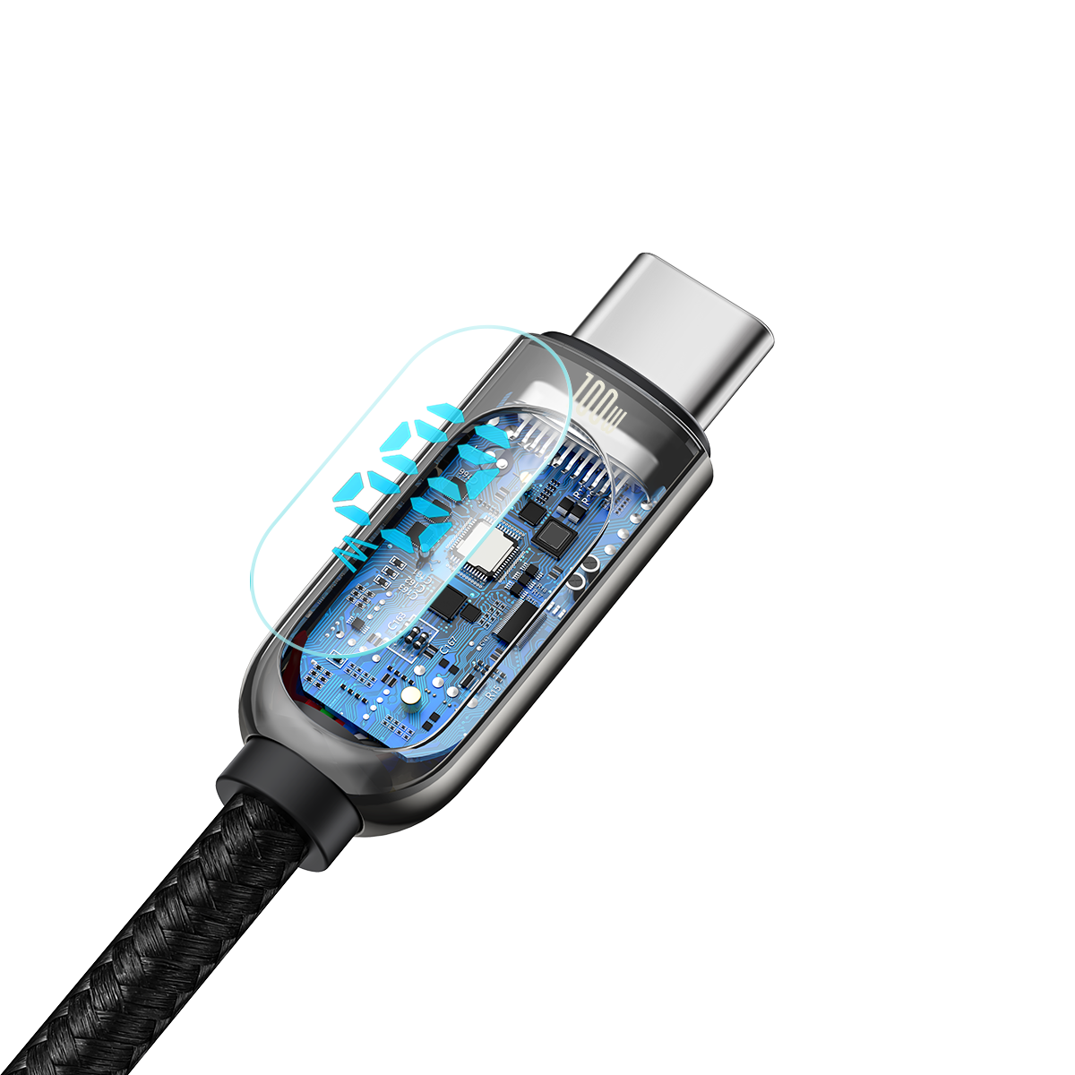 Baseus Display USB C To USB C PD 100W Fast Charging Data Cable Type-C To Type-C Charging Cable Smart Monitoring Chip Applicable For Laptops Tablets and Phones. 
