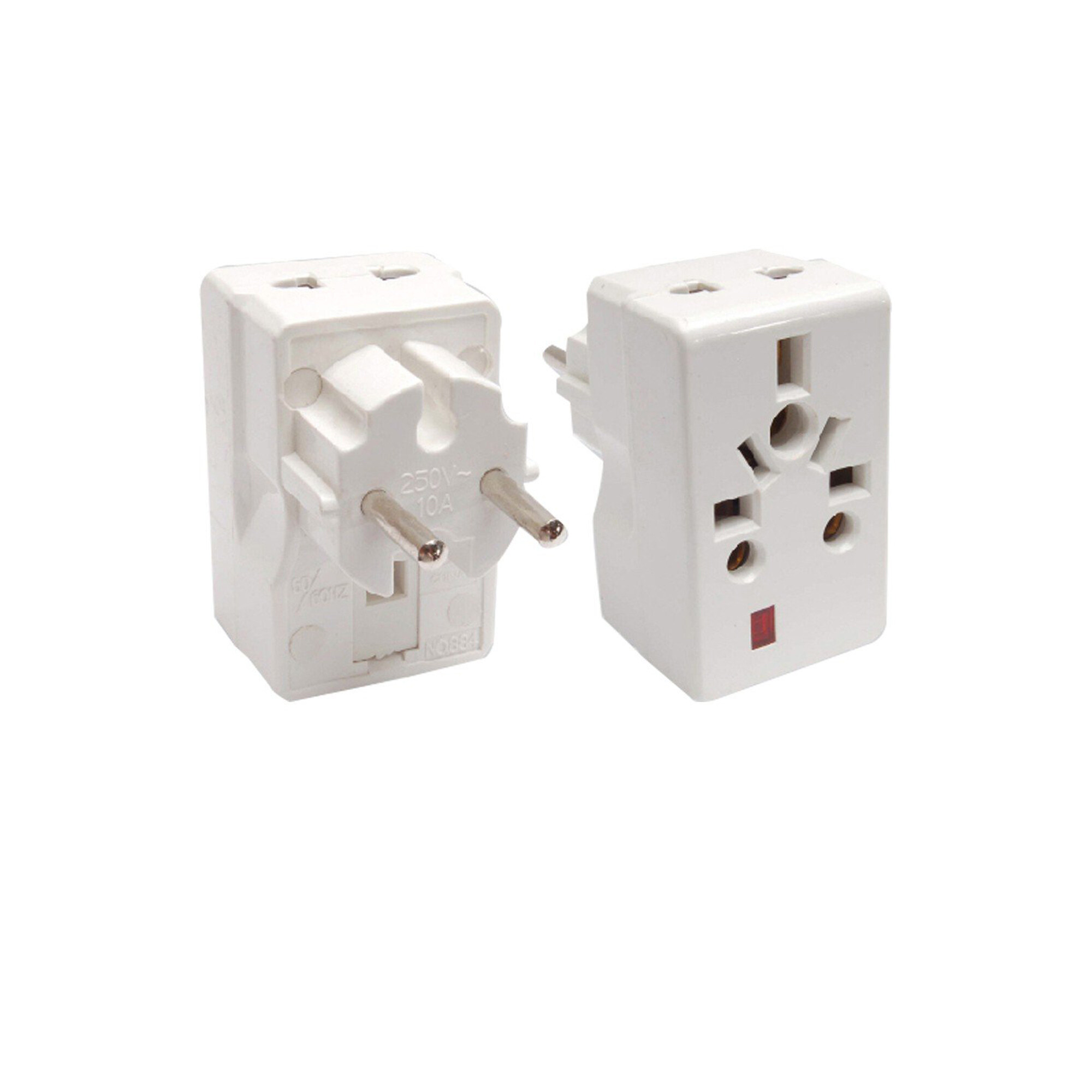 Fused Premium Quality Universal Multi Socket Adapter 2 Pin to 3 Way Travel AC Power Plug Electrical Converter Fuse