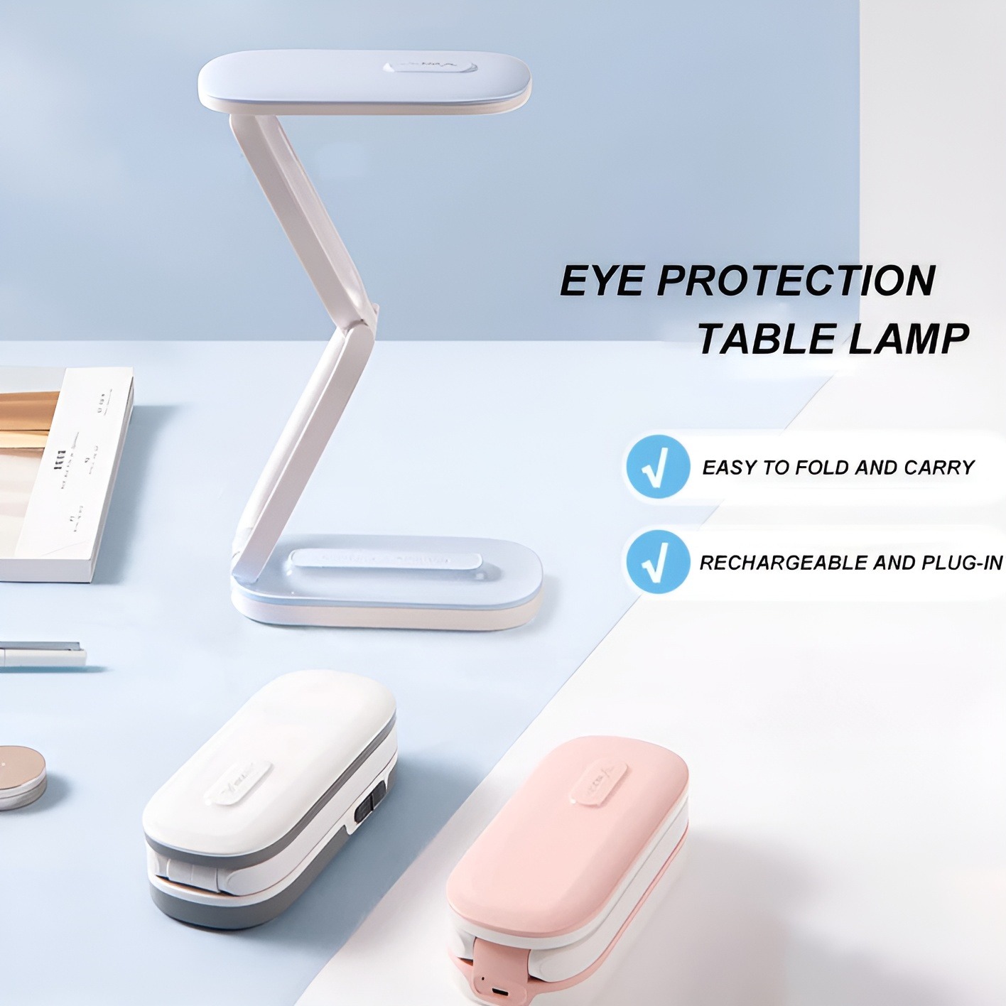 YAGE YG-T125 Rechargeable LED Desk Lamp with Adjustable Brightness and Eye-Caring Technology - table lamp. 