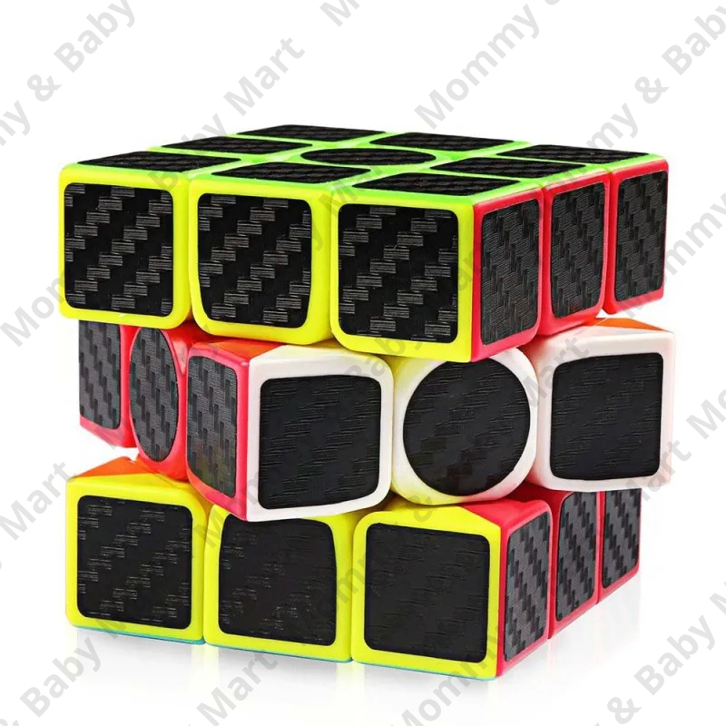 Emob High Speed Stickerless 3x3 Neon Colors Magic Rubik Cube Puzzle Toy (5.5cm). 