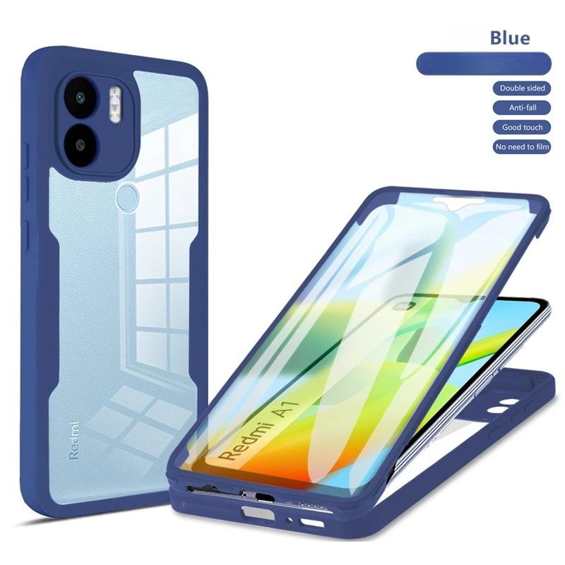 For Xiaomi Redmi A1 A2 Redmi A2 A 1 RedmiA1 1A 6.52 Transparent Protector Case With Mobile Phone Film Cover Double Protect Shield Full Cover Casing HP