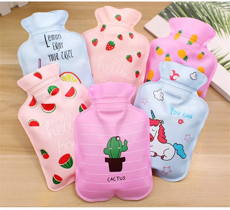 Insulated Water Bag Soft Small Hot Water Pack School Students Girls Pocket Hand Feet Warm Water Bottle Bag. 