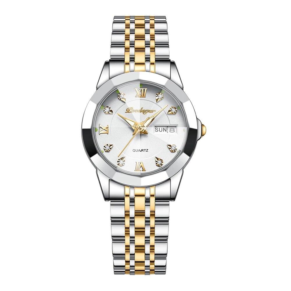 Elegant Ladies Watch Casual Stainless Steel Luminous Waterproof Quartz Women's Watches Dress Clock