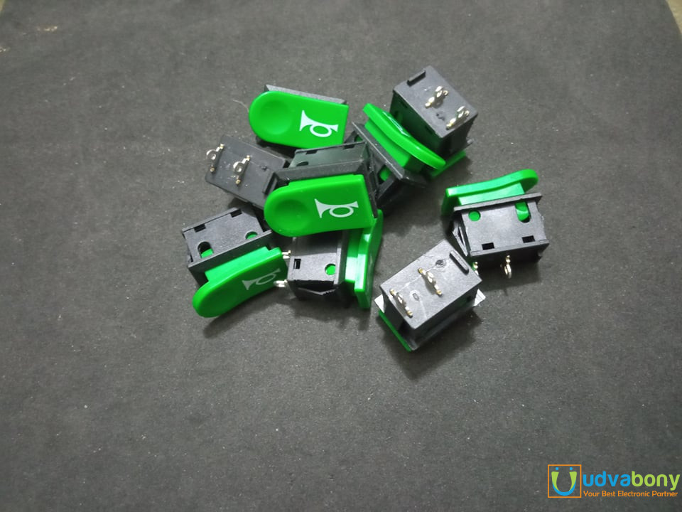 5Pcs- Universal GREEN Push Button DC 12V 10A/ 24V 5A Horn Switches - r15 v3 bike. 