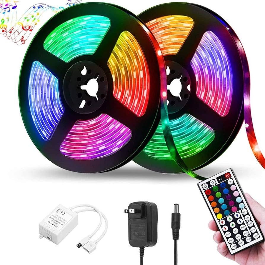 RGB LED Strip Light 16 Colors 16 Feet Led Strip Light Color Changing Mood Lighting Remote Control. 