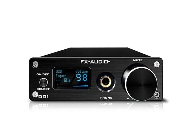 FX-Audio D01 USB DAC Headphones Amplifier Bluetooth 5.0 ES9038Q2M 32Bit 768kHz DSD512 XU208 Amplifier Line Out audio Decoder. 