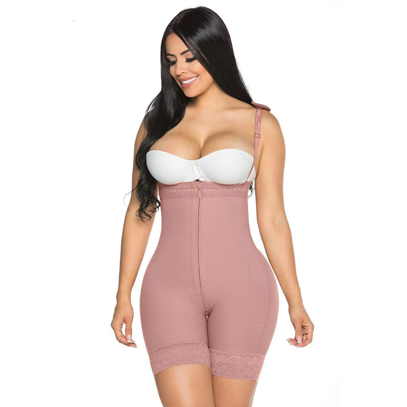 Fajas Colombianas Compression Shapewear Open Bust Tummy Control with Zipper Extra Firm Zipper Crotch Control Body Shaper XXS. 