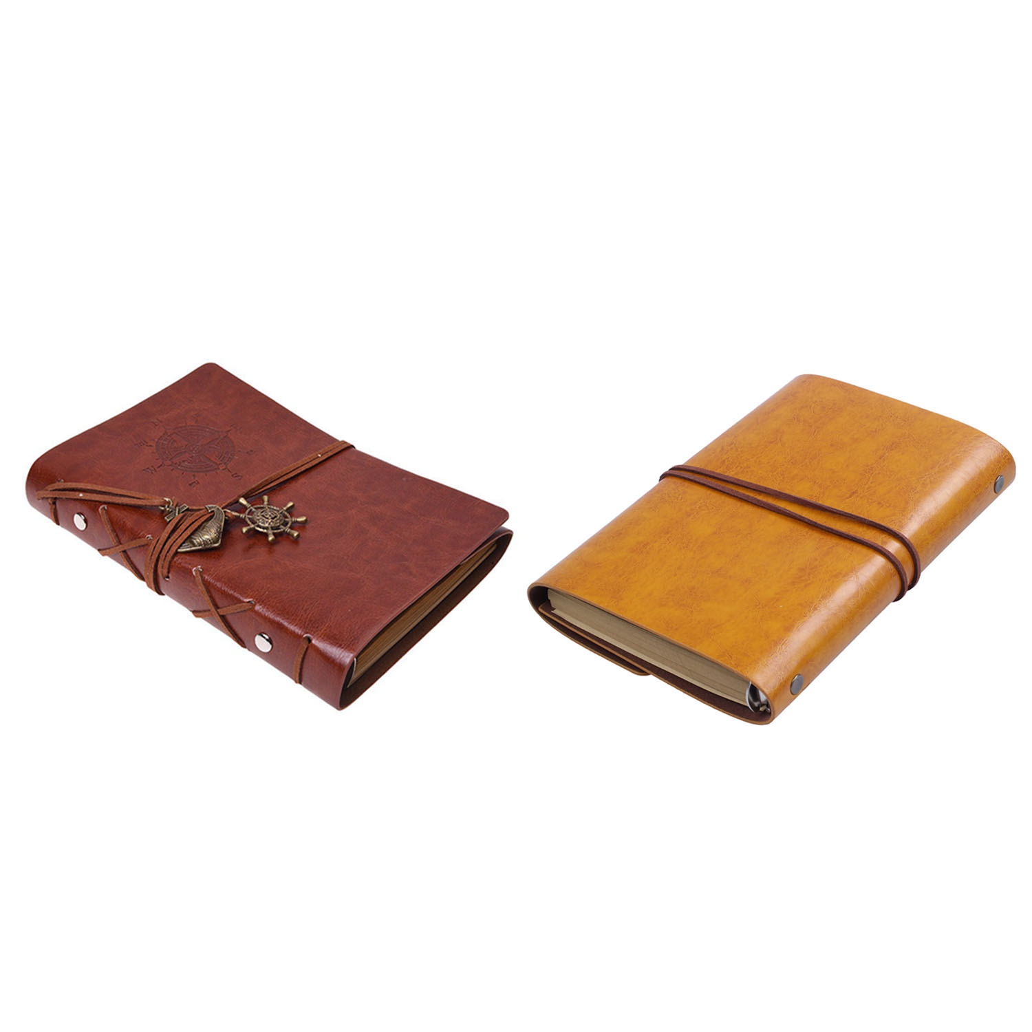 Individual Retro Personality Notebooks Journal Notepads Ring Binder Diary Notebook Light Brown S & Refillable Notebook Journals,A6 Leather Bound Travel Diary Art Drawing Sketchbook Exquisite Product. 