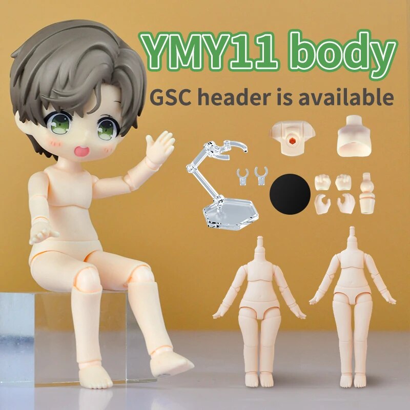 YmY Ob11 Doll Body for Gsc Head 1/12 bjd Obitsu 11 Repories Joint Hand nendoroid Toys Accessories can Replacement. 