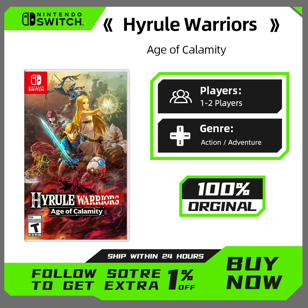 Hyrule Warriors : Age of Calamity - Nintendo Switch Game Deals Physical Game Card for Nintendo Switch Game Console