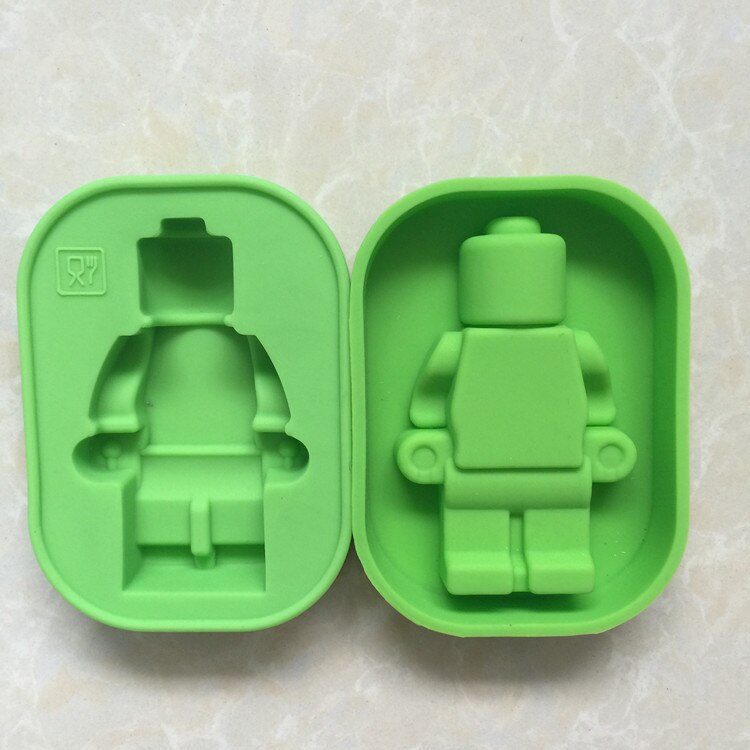 【happy one】New Enduring Lego Mini Figure Ice Tray Mold Chocolate Jelly Jello Cake Silicone Cake Tools. 