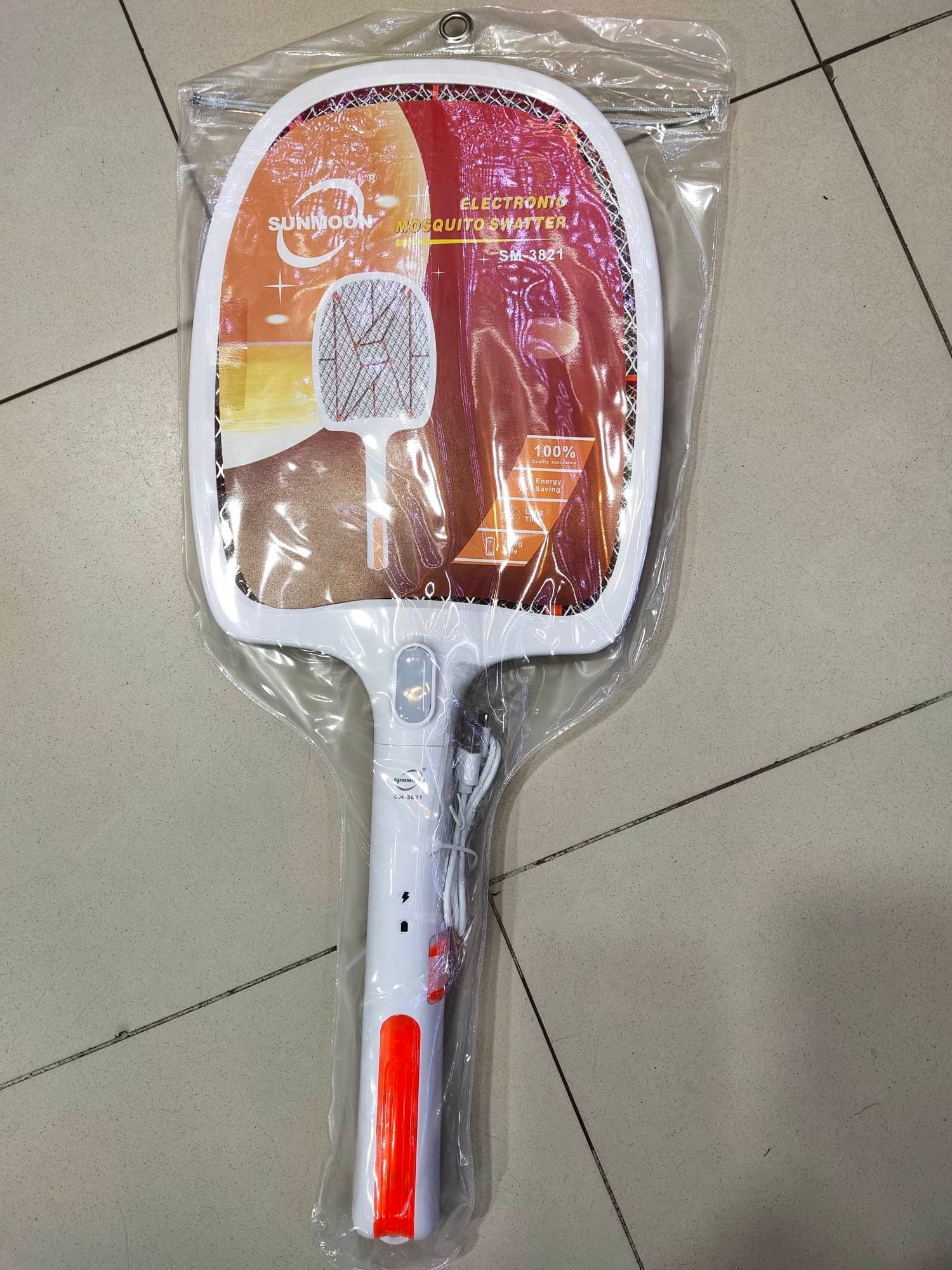 SUNMOON Mosquito killer bat (BATTERY REPLACEABLE) with charging cable electric insect killer bat. 