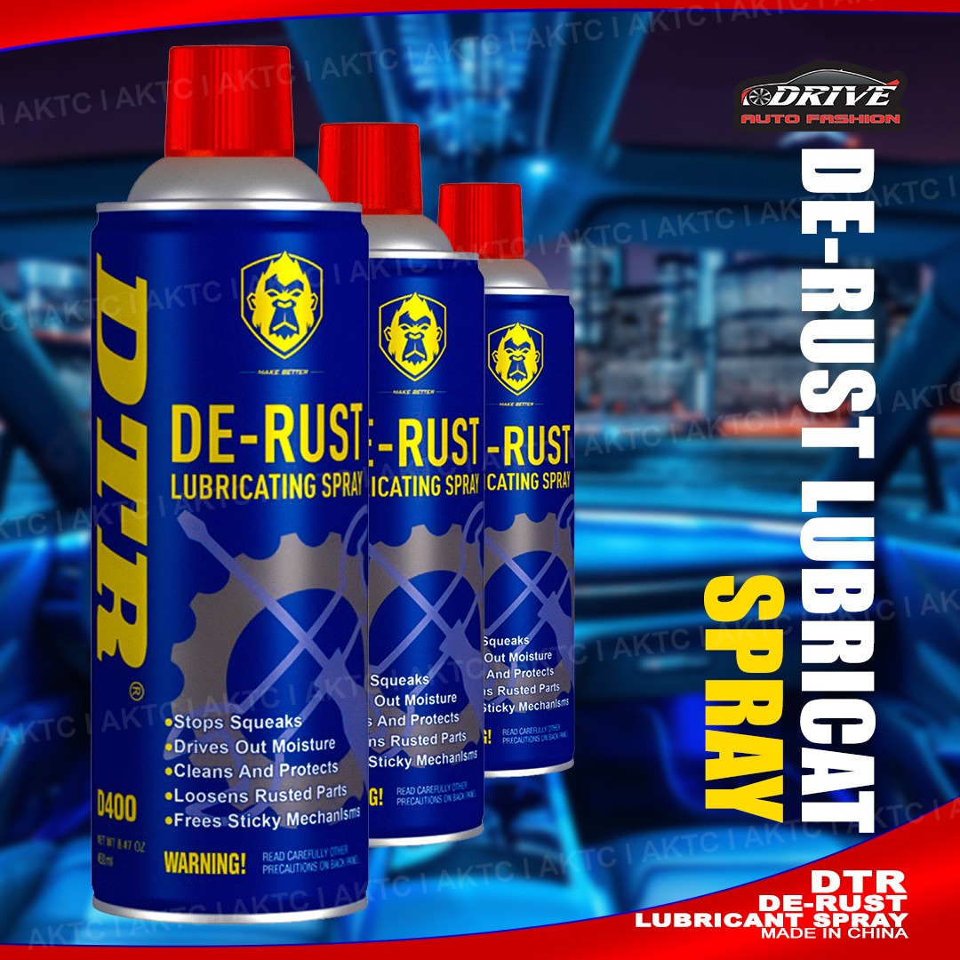 DTR DE-RUST Lubricating Spray Anti rust – Ultimate Rust Remover and Lubricant-450 ml. 