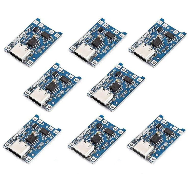 TP4056 Type C Battery Charging Module Circuit Board- TP4056 Charging Module 5V 1A Band Protection Type-C Interface 3.7V 3.6V 4.2V Lithium Battery Charging Board Overcharge Protection Charger Circuit- Use For 18650 Lithium Battery. 