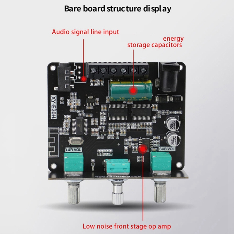 XY-E30H 2.1 Channel Bluetooth Audio Power Amplifier Board Module. 