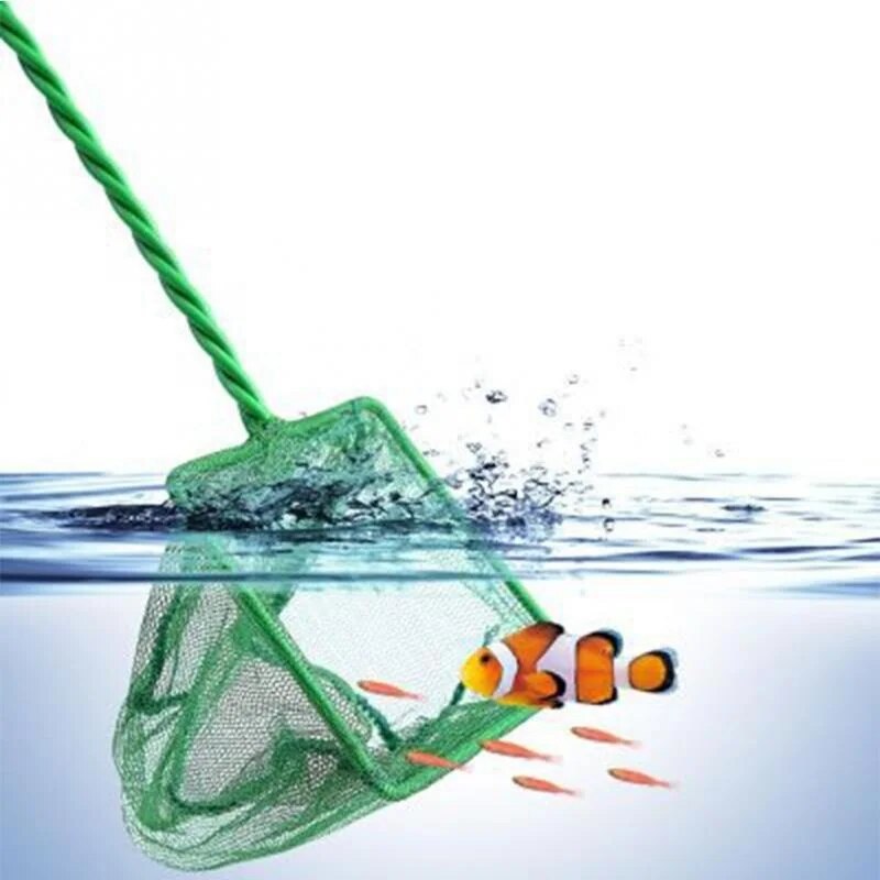 Long Handle Square Aquarium Fishing Net Landing Net for Fish Floating Objects Crab Net Fishing Rod Dryer Hand Net Fishing Net. 