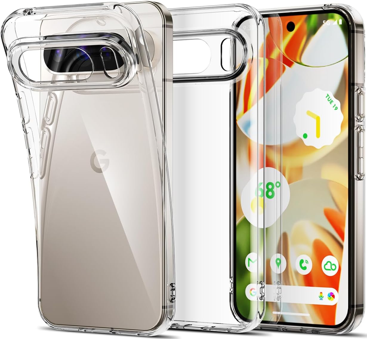 Anti Yellow Unique Case For Google Pixel 9, Pixel 9a, Pixel 9 Pro, Pixel 9 Pro XL, Clear Hard Transparent Phone Back Cover