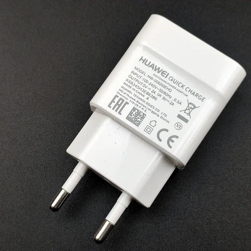 Original Huawei P20 Lite Charger Fast Charge 9V/2A EU power adapter usb type c cable for p20 lite y9 prime 2019 Nova 3 3i 4