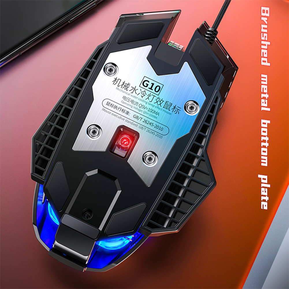 G10 Hollow Mechanical Game Mouse 7200dpi All-keys Macro Programming Intelligent Pressure Glowing RGB Esport Mouse. 