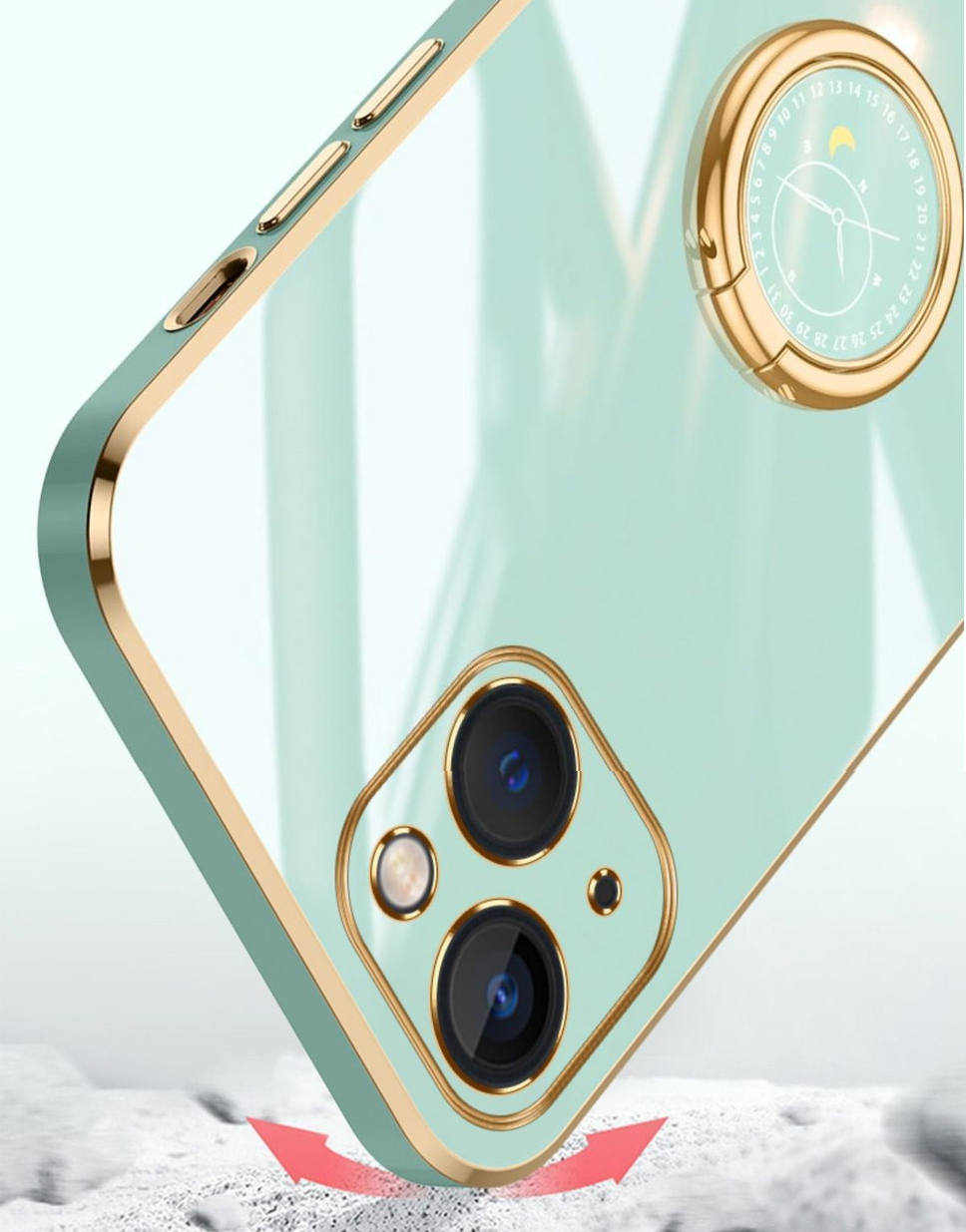 For Xiaomi Mi 10T / 10T Pro Back Cover with Ring Holder Stand + Wrist Strap Shiny Plating Square Bumper Protective Case Soft Silicone Shockproof Mobile Phone Cases. 