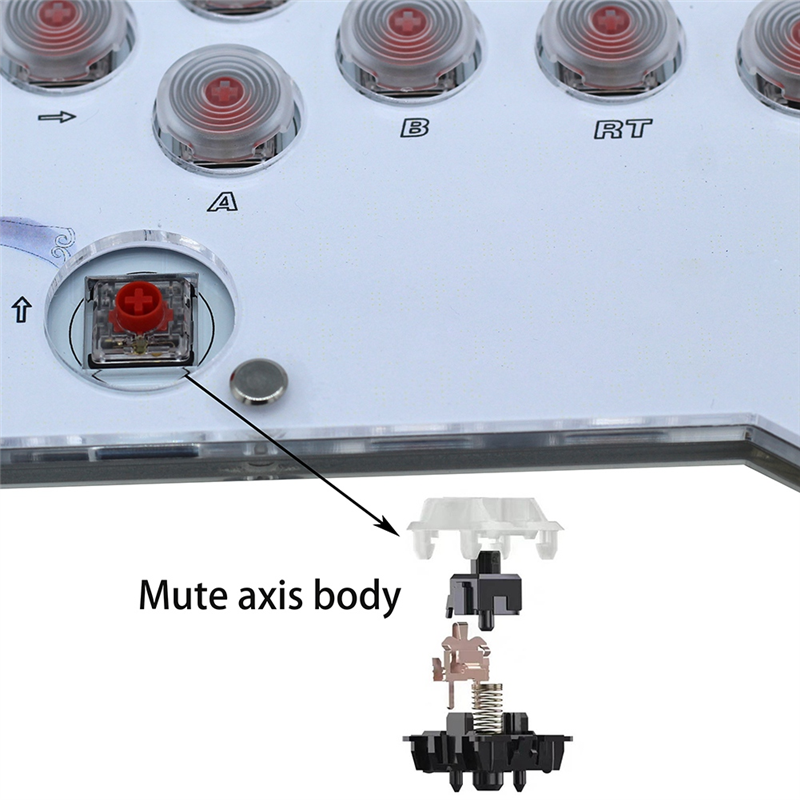 Mini Fight Stick LED Mini Controller Replacement Accessories Fit for PC //Switch Arcade Joystick Fight Box. 