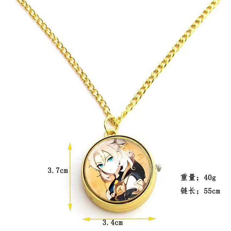 The new Genshin Impact Necklace Watch, multiple styles, character Gyro Rotary Watch, Flip Pocket Watch Chain. 