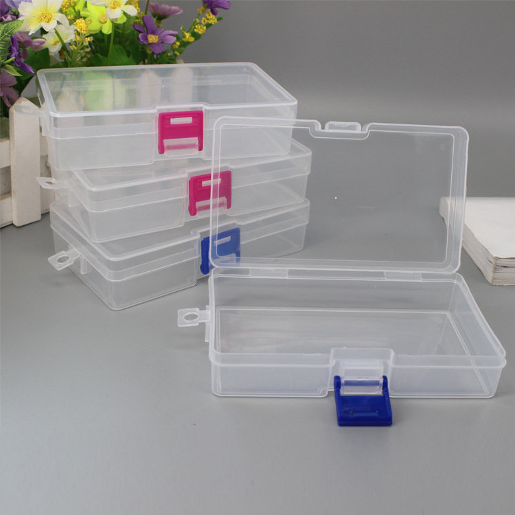 Factory supply transparent plastic PP empty box rectangular parts product packaging box hardware tools storage box wholesale. 