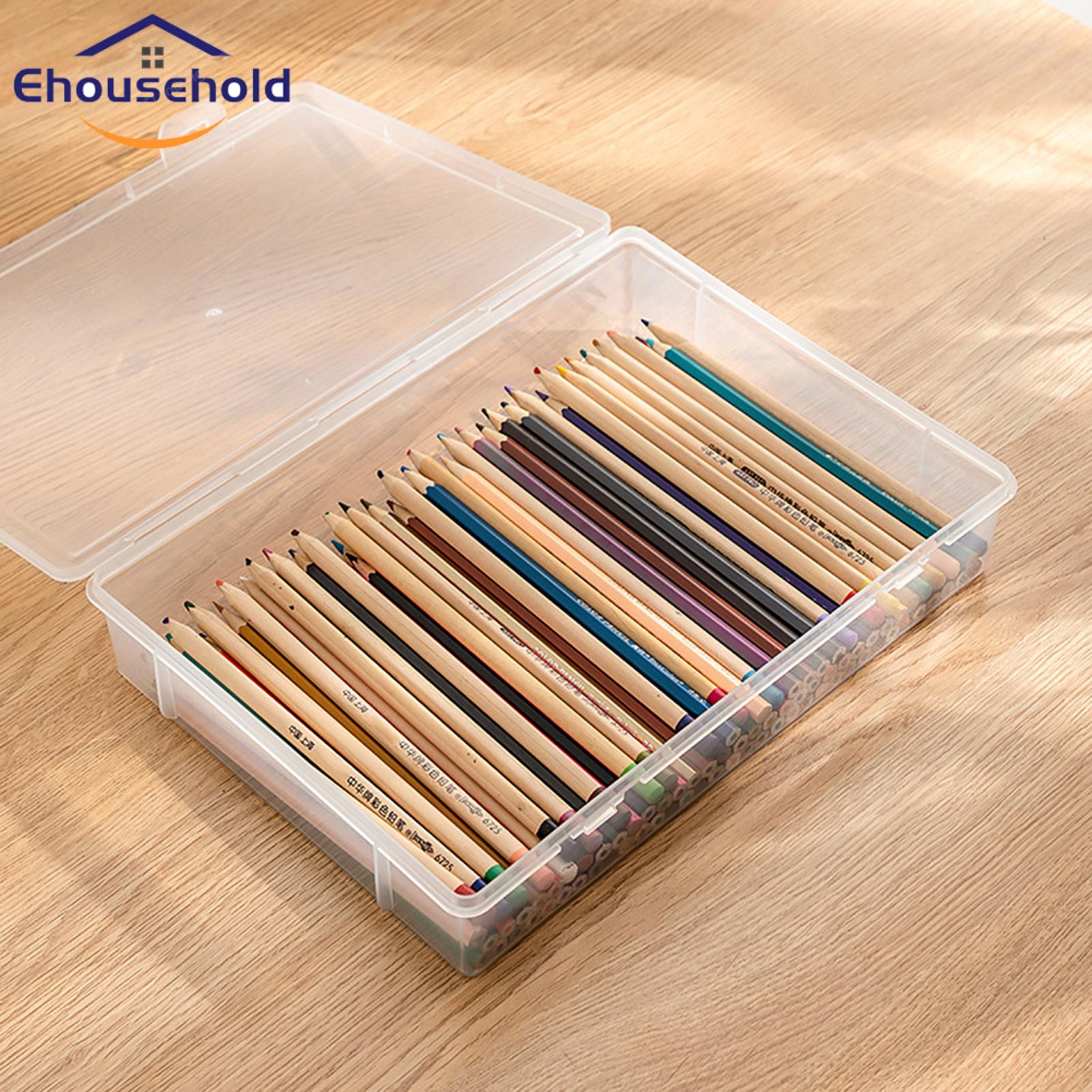 File Storage Box with Lid Large Capacity A4 File Organizer Transparent Dust-proof Container for Home Office Supplies Stationery Jewelry Certificates Portable Multifunctional Plastic Box File. 