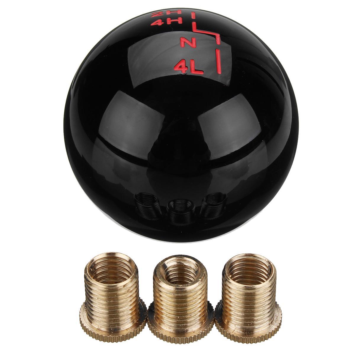 BLACK W WHITE INLAY TRANSFER CASE SHIFT KNOB FOR JEEP YJ TJ JK GEAR SHIFTER