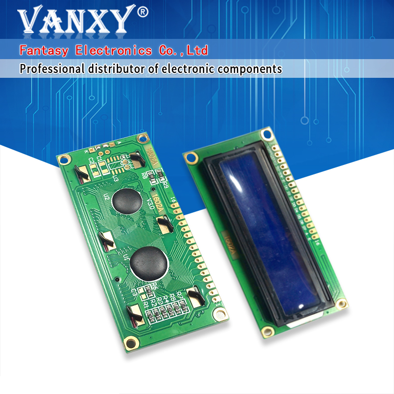 1pcs 5V lcd 1602 blue yellow screen Character LCD Display Module Blue Blacklight New and white code new