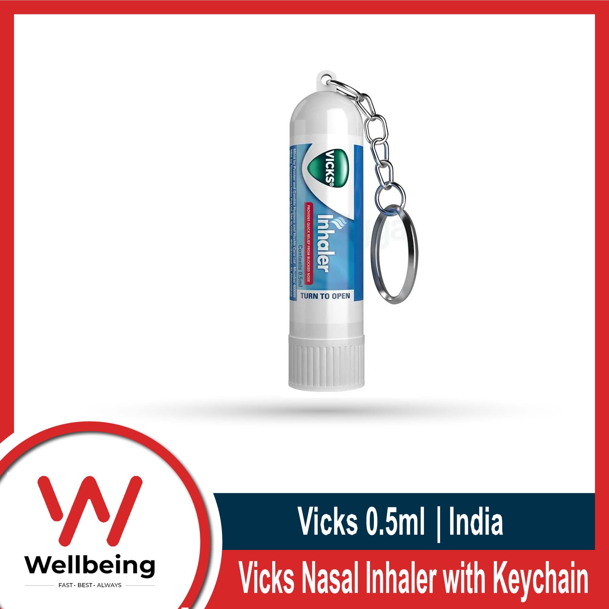Vicks Nasal Inhaler 0.5ml with Keychain