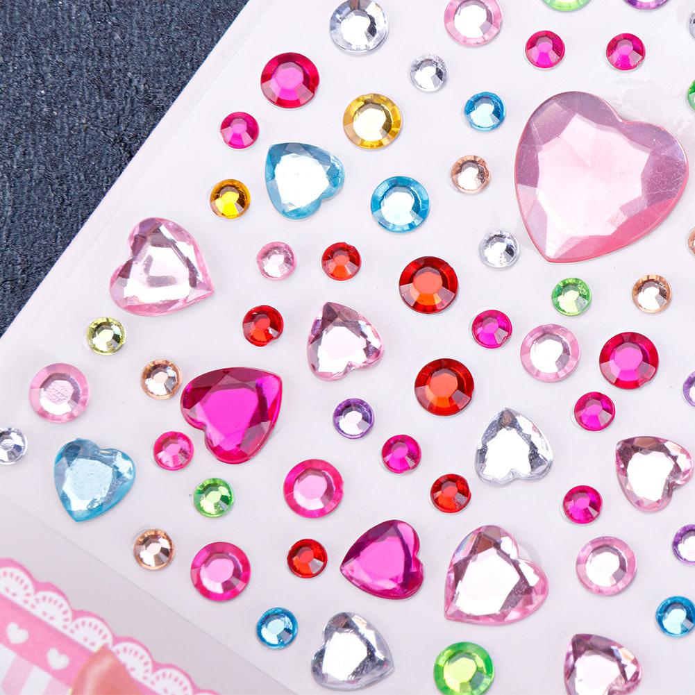 Multicolor Rhinestone Stickers DIY Self Adhesive Colorful Gem Embellishment Stickers. 