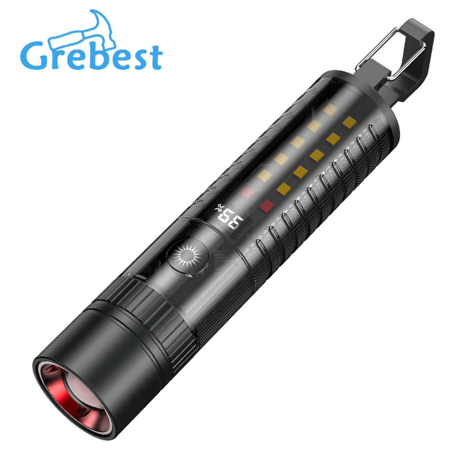 Super Bright Flashlight Ultra Bright Led Flashlight with Lcd Display Waterproof Tactical Torch for Outdoor Activities High Lumens Mini Zoomable Light Pocket Flashlight