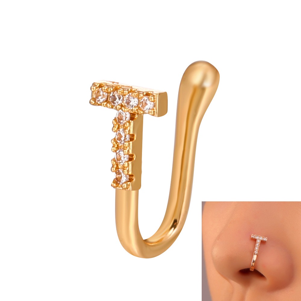 letter j nose ring