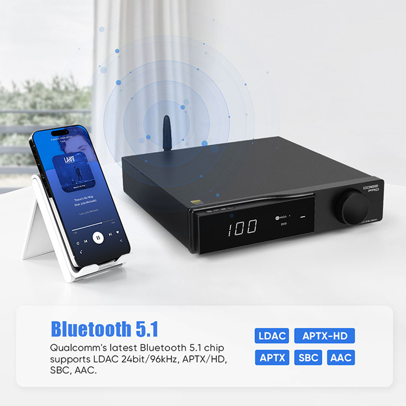 SMSL DO100 Pro Hi-Res MQA DAC Dual ES9039Q2M Decoder Bluetooth5.1 DSD512 OPA1612 HDMI-ARC High End Digital DAC For PS5 DO100pro. 